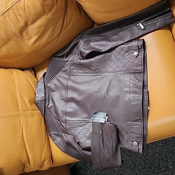 Leather biker jacket - Picture 10 of 15